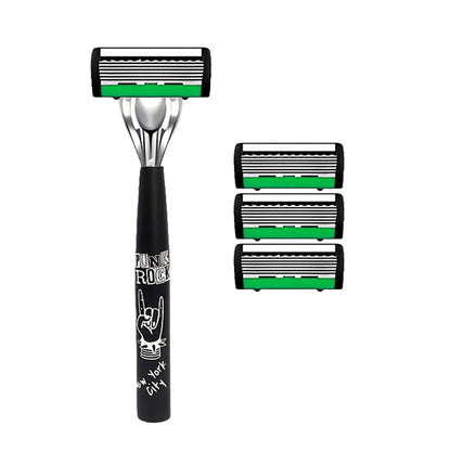 6-Layer Safety Razor Stainless Steel Progressive Blade Easy to Shave Men's Shaving and Women's Hair Removal Shaving Tools