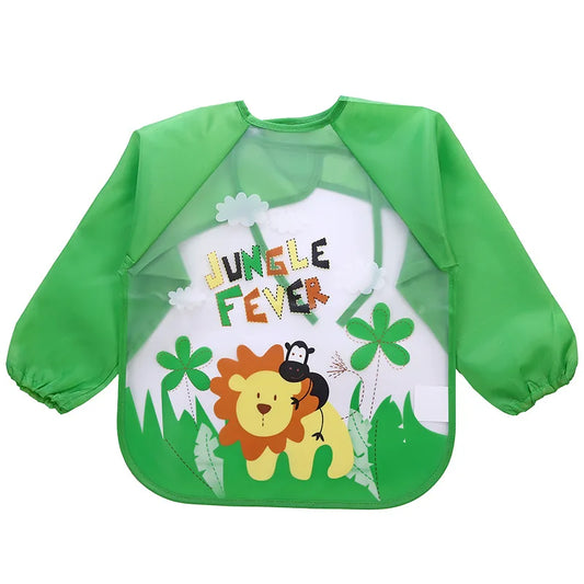 0-4 Years Baby Bibs Waterproof Kid Eating Clothing Children's Long Sleeves Feeding Smock Bib Baby Apron Bandana Bibs Clothes