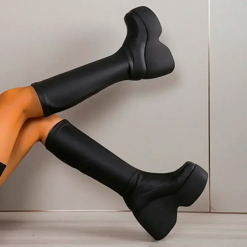 Women's Chunky Platform Boots in Style Options