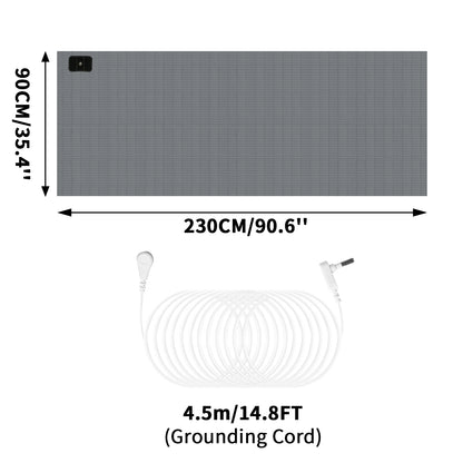 Grounding Sheet with Grounding Cord Organic Cotton and 10% Silver Fiber Materials Natural Wellness Antistatic Release Stress