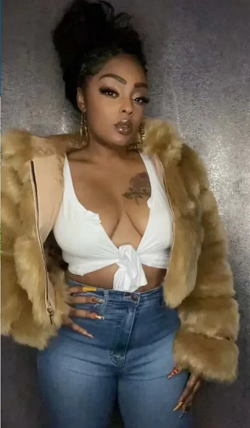 2024 Women's Faux Fur Coat Winter Women Short Warm Thick Faux Fox Fur Coat Vests Raccoon Fake Fur Coat Office Lady Warm Jacket