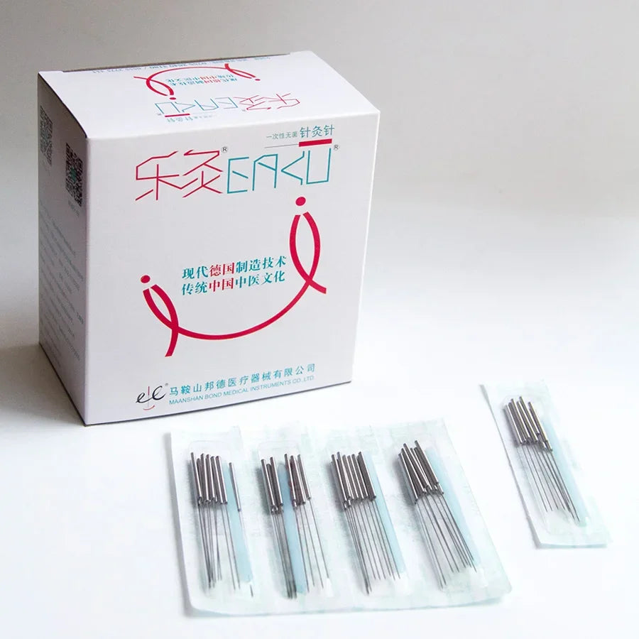 1000Pcs New Acupuncture Needles Disposable Sterile  Acupressure Acupoint Tech EACU Body Beauty Filiform Needle with Tube