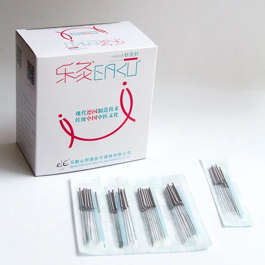 1000Pcs New Acupuncture Needles Disposable Sterile  Acupressure Acupoint Tech EACU Body Beauty Filiform Needle with Tube