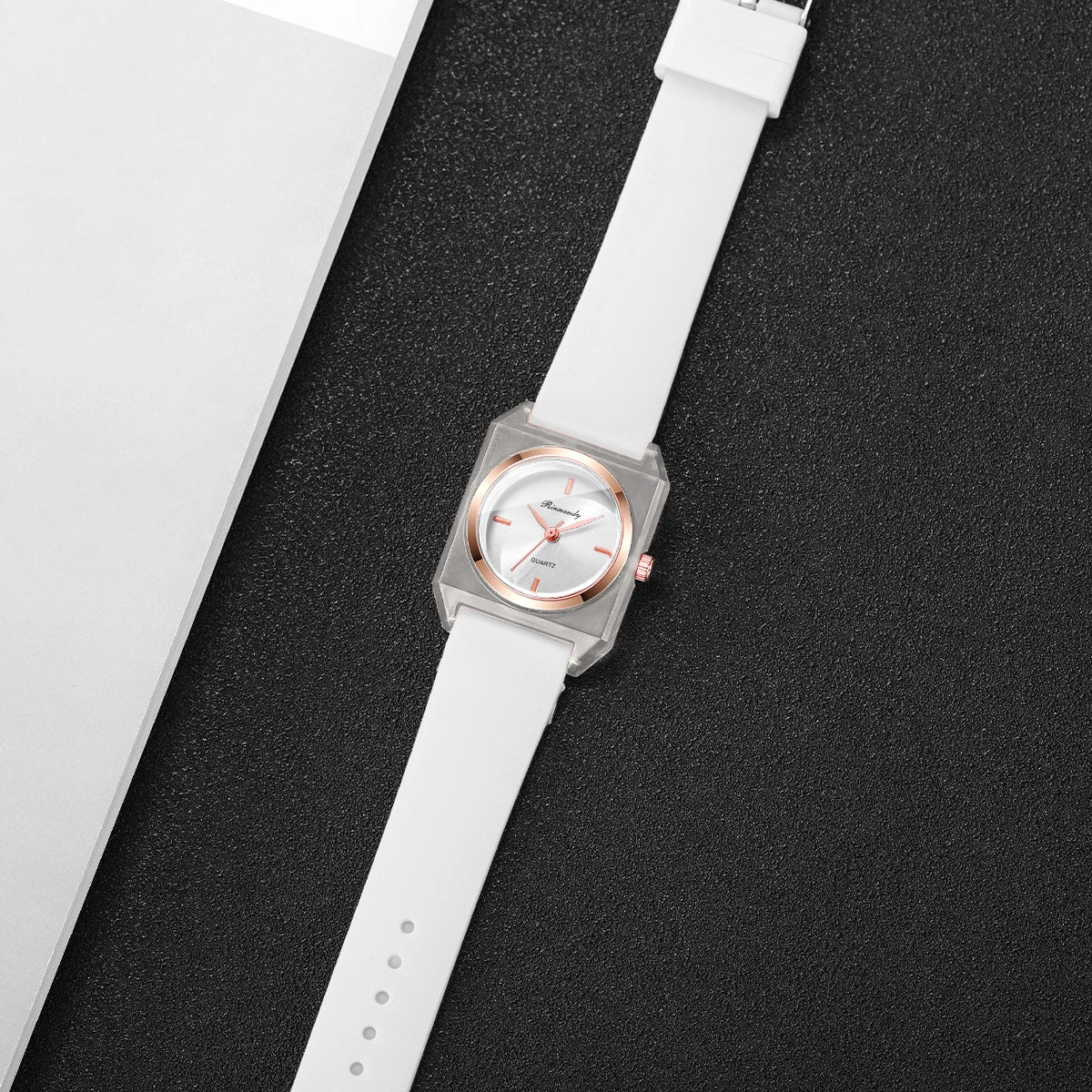 Fashion Rectangle Women Quartz Watch Simple Silicone Band Ladies Wristwatches Reloj Mujer Girls Clock Gift (Without Box)