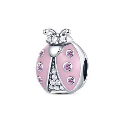 Pink Charms Original 925 Sterling Silver Heart Bow Perfume Bottle Charms Beads Pendants Fit Bracelet DIY Women Jewelry Making