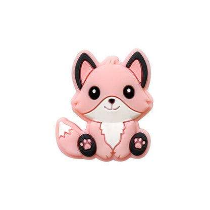 1/3/10pcs New Silicone Teether Cartoon  Squirrel Head Animal Food Grade DIY Baby Teething Teether Toy Accessories Ring