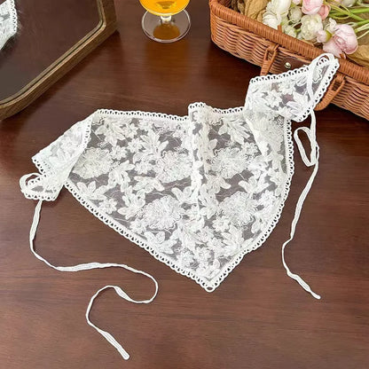 2026 HOT SALE! Y2K Women Lace Tulle Bandage Skirt Stacked Lace Half Skirt Layering Small Butt Curtain Flower Triangle Hair Scarf