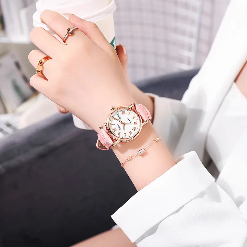 Stainless Steel Roman Dial Day-Date Luminous Waterproof Self-Wind Automatic Mechanical Watch for Women