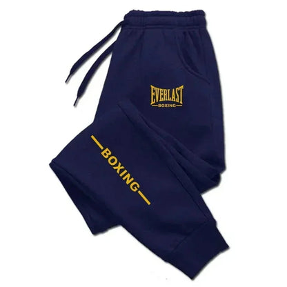 2025 Autumn Winter EVERLAST Printed Running Pants Men Women Outdoor Sports Fitness Pants Jogging Fleece Casual Sports Pants