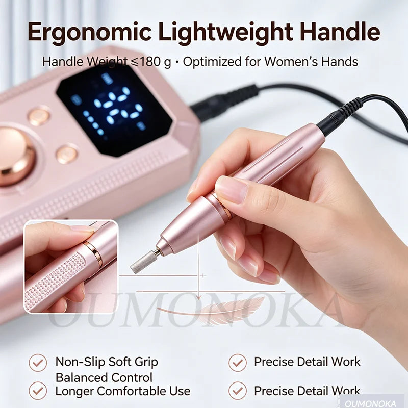 Professional Nail Drill and Equipment Tools Kit Nail Sander Manicure Cutter Machine Bits Art Supplies Set Electric Nail Grinder