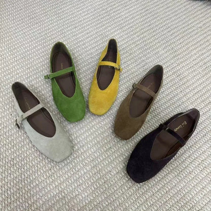 Women's Buckle-Strap Ballet Flats