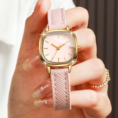 Elegant Square Women Quartz Watch Casual Leather Strap Ladies Analog Dress Wristwatches Relogio Feminino（Without Box）