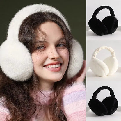 1/4/5pcs Soft Plush Ear Warmer Winter Warm for Women Men Fashion Solid Color Earflap Outdoor Cold Protection EarMuffs Ear Cover