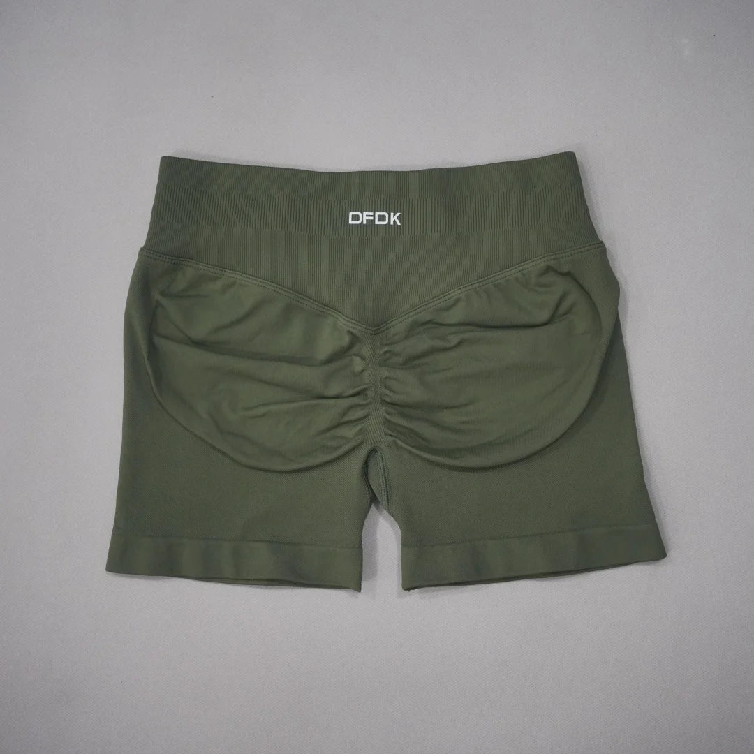 DFDK 2026 New Women Scrunch Butt Yoga Shorts High Waist Hip Lifting Push Up Squat Proof Sports Shorts Gym Workout Running Fitnes