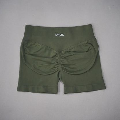 DFDK 2026 New Women Scrunch Butt Yoga Shorts High Waist Hip Lifting Push Up Squat Proof Sports Shorts Gym Workout Running Fitnes