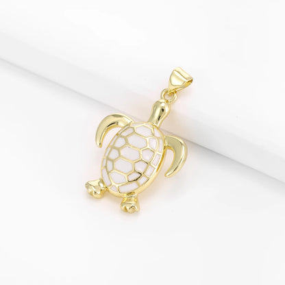 Excellence 5 Colors Sea Turtles Shaped Pendant Copper Zircon Jewelry Nacklace Accessories Dinner Party For Women Gifts Wholesale