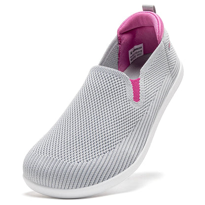 HOBIBEAR Women Wide Toe Box Shoes Barefoot  Slip on Walking Sneakers Mesh Breathable Classic Minimalist Shoes for Female