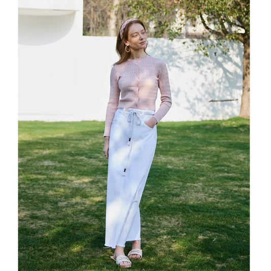 Women's Sleeveless Tee & Cable Cardigan Options