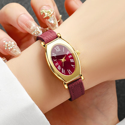 Fashio Roma Dial Women Quartz Watch Ultra-thin Leather Strap Ladies Wristwatches Clock Gift Relogio Feminino （Without Box）