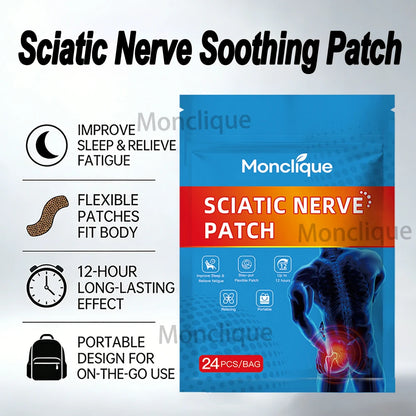 24/48PCS Sciatic Nerve Massage Patch Piriformis Hip Bandage Soothe Meridians Relax Muscle Promotes Blood Circulation Massage Mat