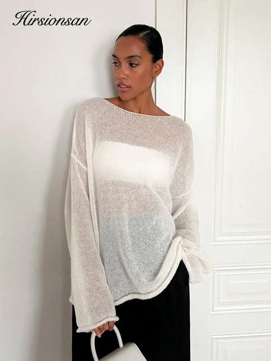 Women's Wide-Neck Knit Sweater