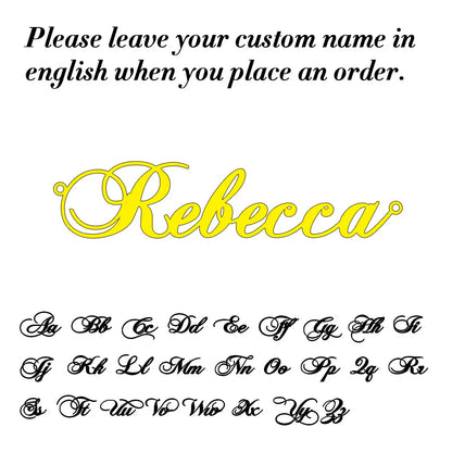 Custom Name Necklace with Box Chain Stainless Steel Dainty Signature Name Necklace Gift for Her Mother's Day Gift