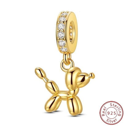 Hot Sales 925 Sterling Silver Golden Series Charms Leopard Little Bear Starfish Bow Bead Fit Original Bracelet DIY Women Jewelry