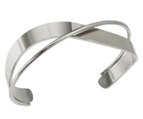 Stainless Steel Feather Shape Bangle Bracelets Jewelry