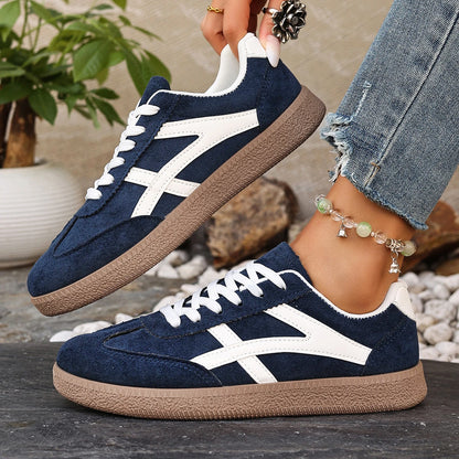 Women Sneakers 2026 Fashion Casual Flats Vulcanize Shoes Round Toe Lace Up Comfortable Flat Shoes for Women Zapatos De Mujer