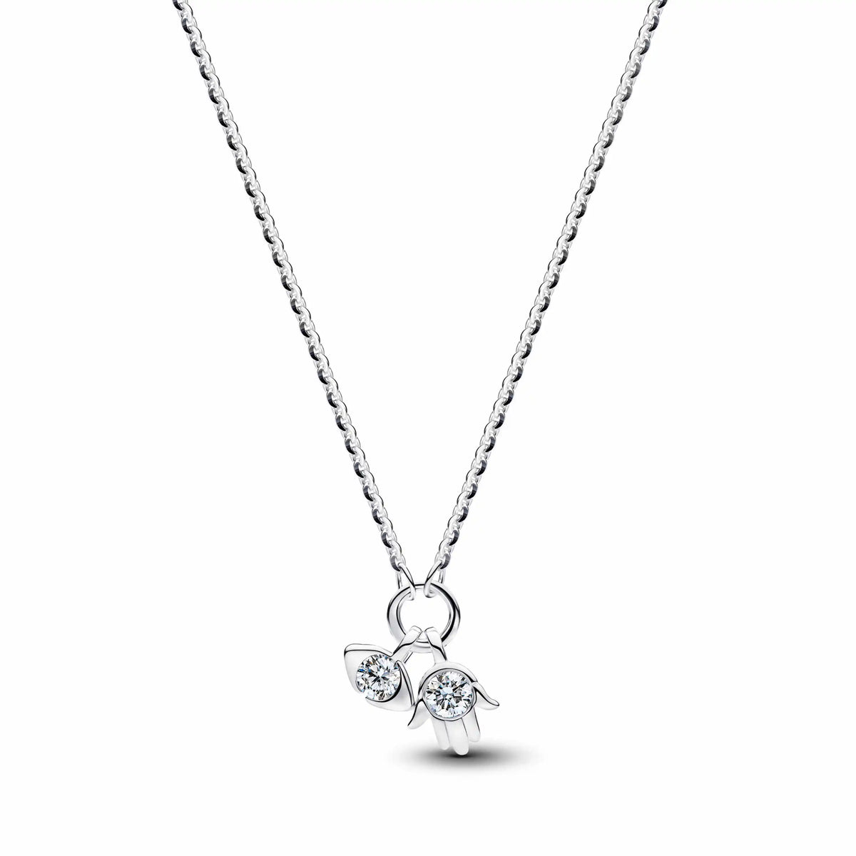 925 Sterling Silver Floral Necklaces Stud Earrings Charms Four‑Leaf Clover Sugar Skull Tiger Ghost Beads Fit Bracelet Jewelry