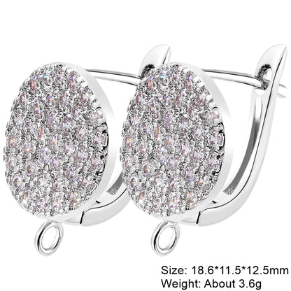 Juya Handmade 18K Real Gold Plated Earwire Fasteners Earring Hooks Accessories For DIY Women's Anti-Allergy Earrings Making