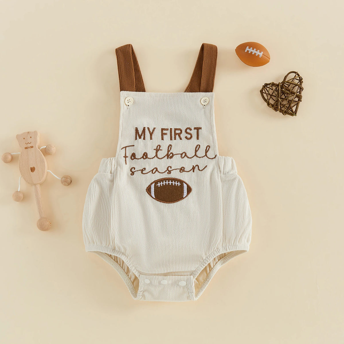 Citgeett Summer Infant Baby Boys Girls Football Bodysuit Cute Sleeveless Overalls Jumpsuit Clothes