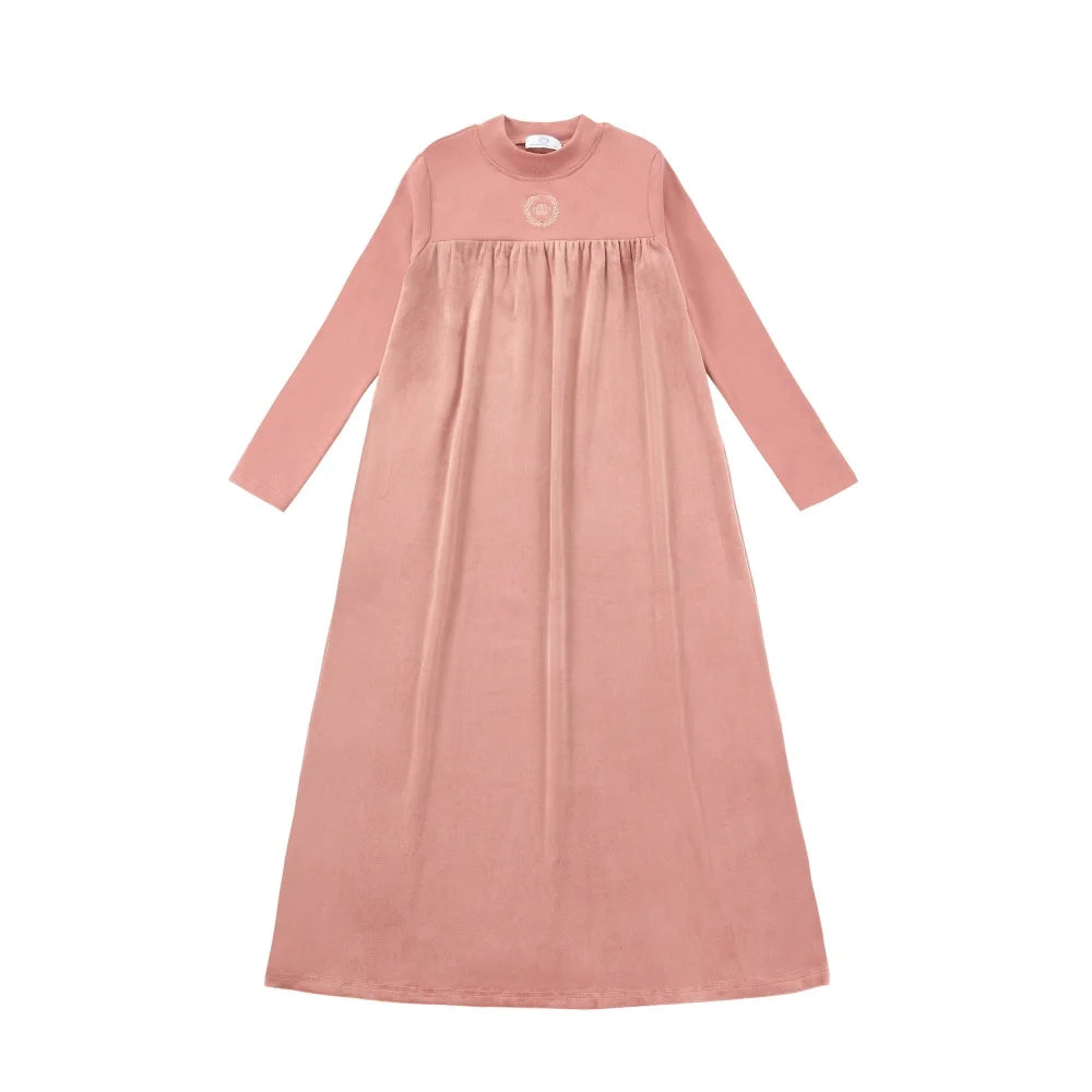AP AW26 Friday Night Collection Boy Girl Velour With Jersey Fabric Family Matching Clothing Maxi Dress Set Clothes