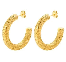 Stainless Steel Exaggerated Large Waterproof Hoop Earrings