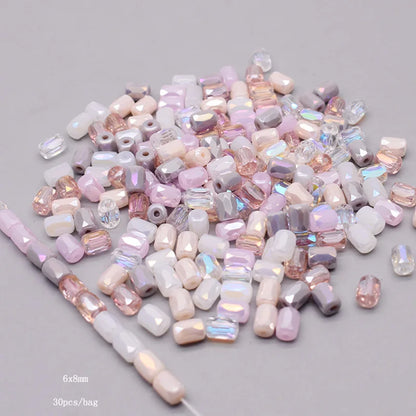Multiple Styles Shapes Heterogeneous Multi-color Faceted Crystal Glass Beads for Jewelry Making DIY Necklace