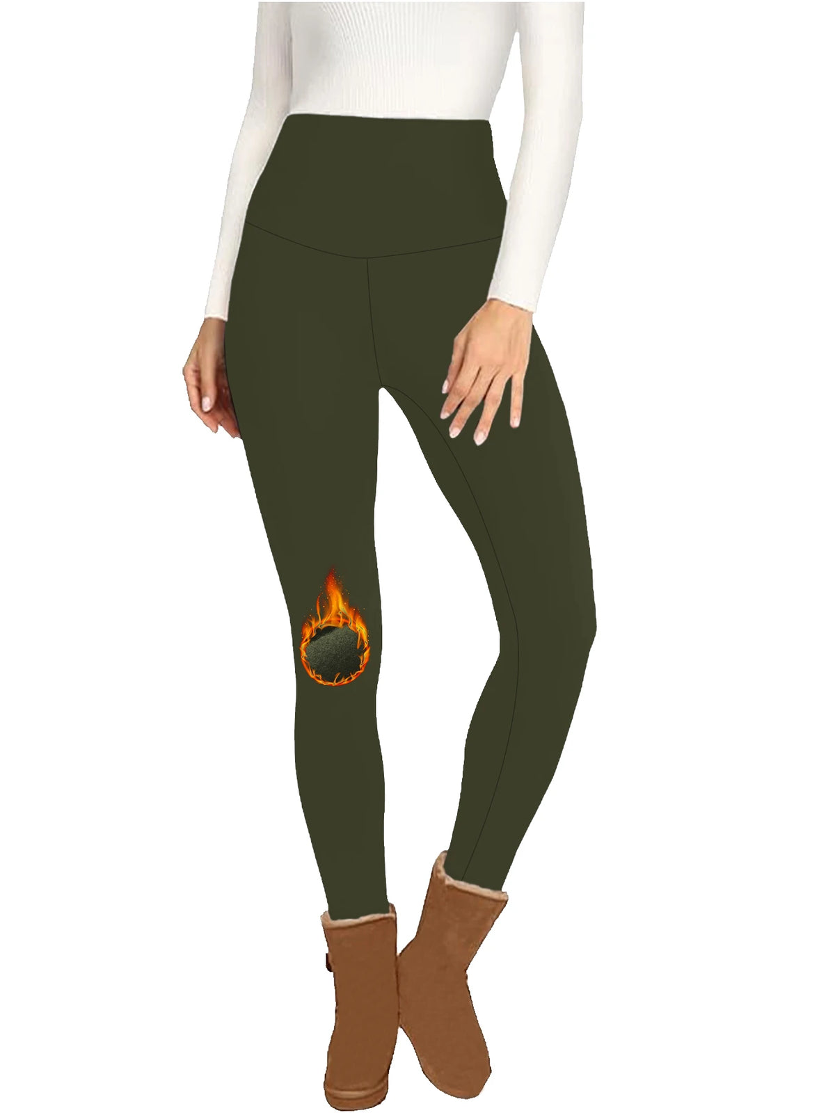 Women's High-Waisted Fleece-Lined Leggings