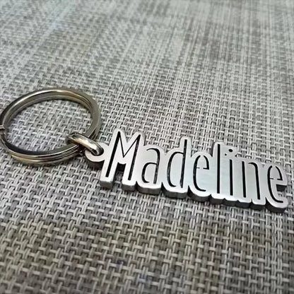 Personalized Name Metal Keychain Annual New Wholesale Customization/Letter Stainless Steel Keychain Commemorative Gift