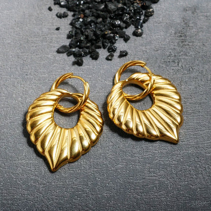 Stainless Steel Exaggerated Large Waterproof Hoop Earrings