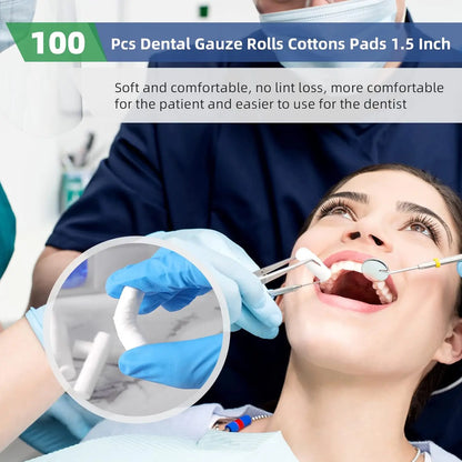 Dental Cotton Roll Holder, Cotton Rolls, Suitable for Dentists, Laboratory and Clinic Supplies