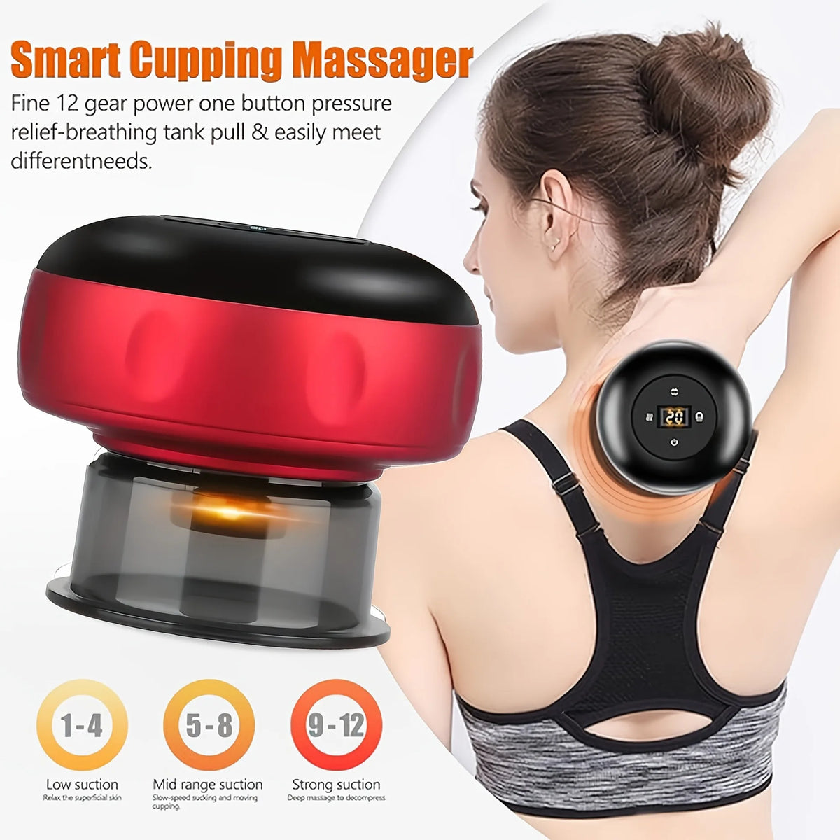 Multifunctional Cupping Scraping Massager, Pressure Release Safety Valve, Compact for Home Daily Massage