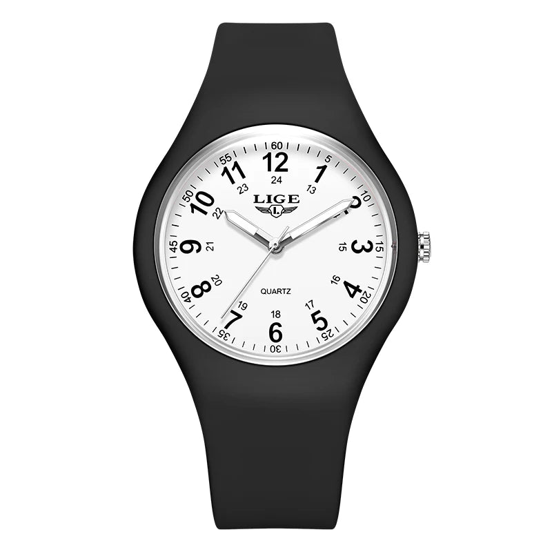 2026 LIGE Simple Mens Watches For Women Fashion Casual Quartz Wristwatches Waterproof Luminous Silicone Watch Ladies Gifts Reloj