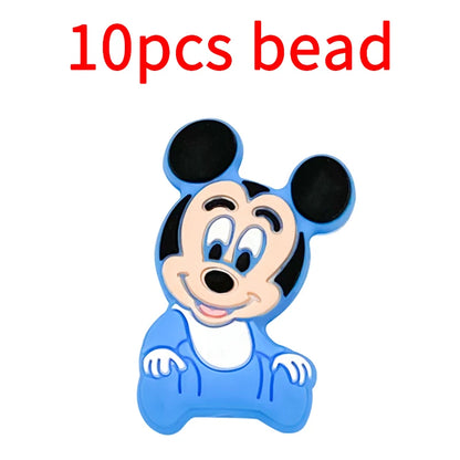 10pcs Silicone Cartoon Bead Baby Pacifier Bead Pacifier Chain Accessories Ornaments