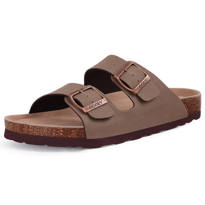 CRACOMIN Platform Suede Sandals for Women With Adjustable Buckle Outdoor Cork Beach Shoes Fashion Thick Sole Women's Slippers