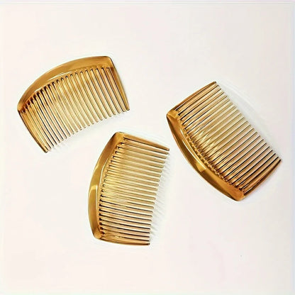 3pcs Fashionable French Style23Toothed Comb - Anti-slip and Durable ABS Plastic, Suitable for All Hair Types