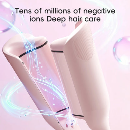 Deep Waver for Short Hair Lightweight, Dual Voltage, Smart Timer Hair Tool Crimper Double Barrel & Adjustable Temps Anti-Scald