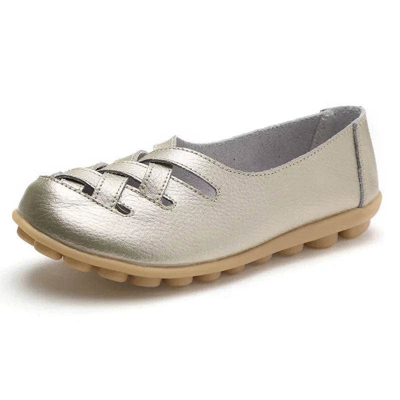 Women Shoes Summer Slip On Leather Casual Shoes Woman 2026 Loafers Women's Ballet Flats Women Moccasins Flat Shoes Female