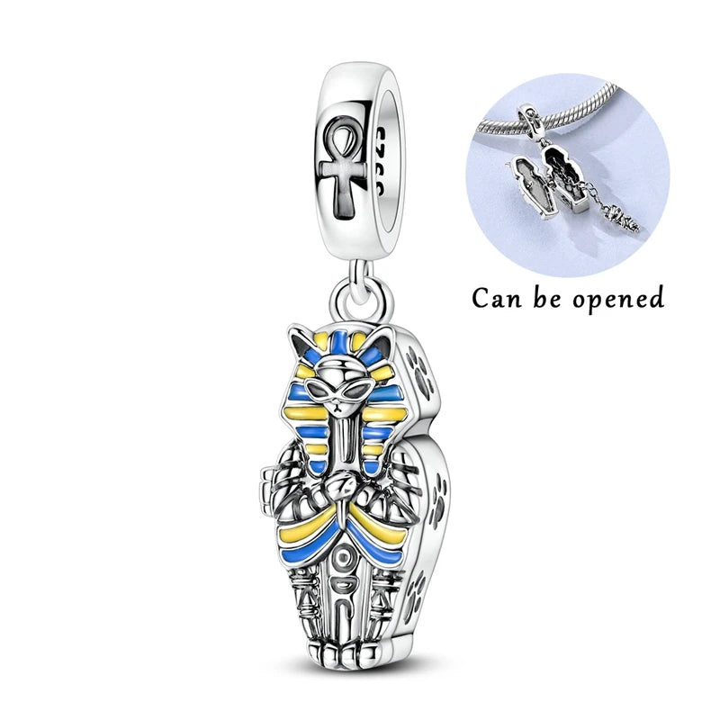 100% Real 925 Silver Classic Devil's Eye Charms Beads For Women Fit Original Qikaola Bracelets Fine DIY Jewelry Making