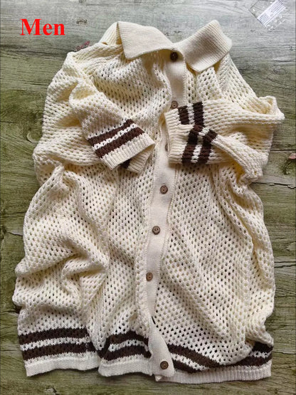 Summer Baby Clothes Hollow Out Turn-down Collar Knitted Sweater Cardigan Shorts Set Baby Sweater Two-piece Set Dgukym