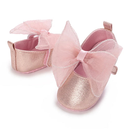 Infant Pre-Walker Shoes 0-1Year Baby Girls Princess Sandals Bowknot Soft Sole Elegant Formal Walking Shoes