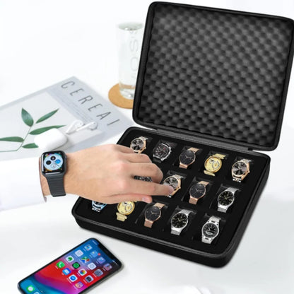 15-Slot Watch Storage Case, Dustproof Scratch-Resistant Oxford Cloth Carry Bag For Travel And Home Storage Organizer